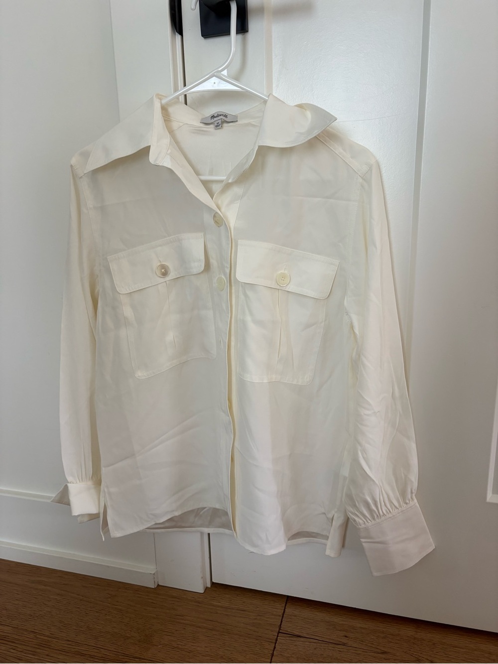 Madewell Cream Silk Blouse